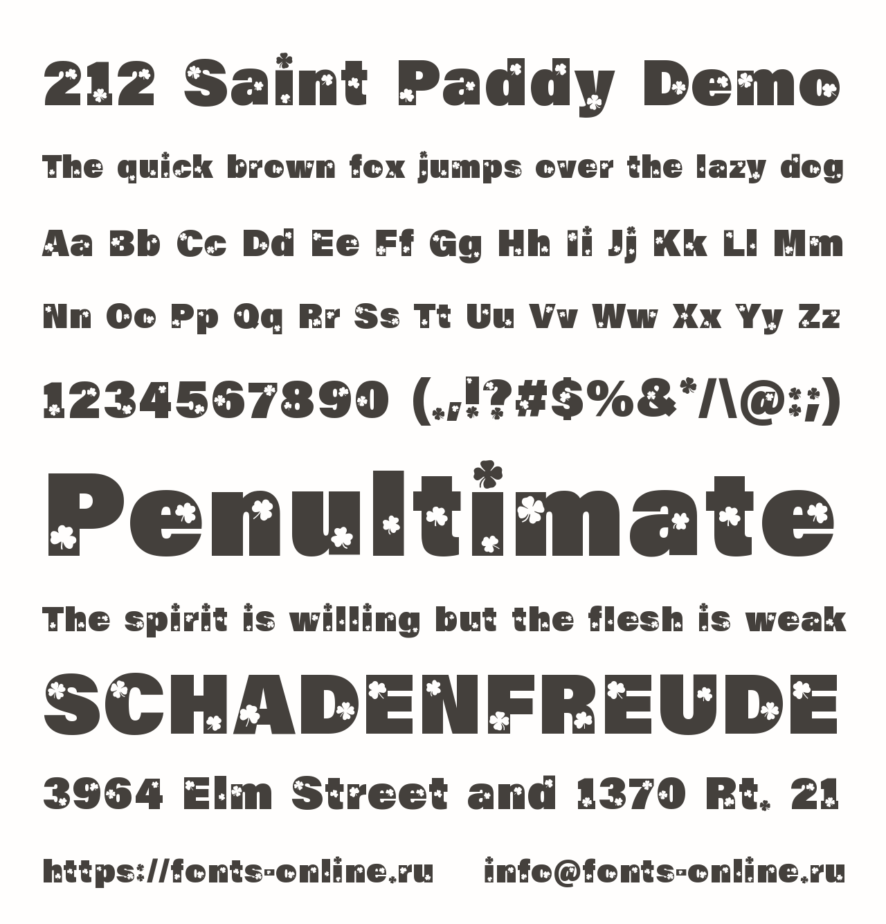 Шрифт 212 Saint Paddy Demo