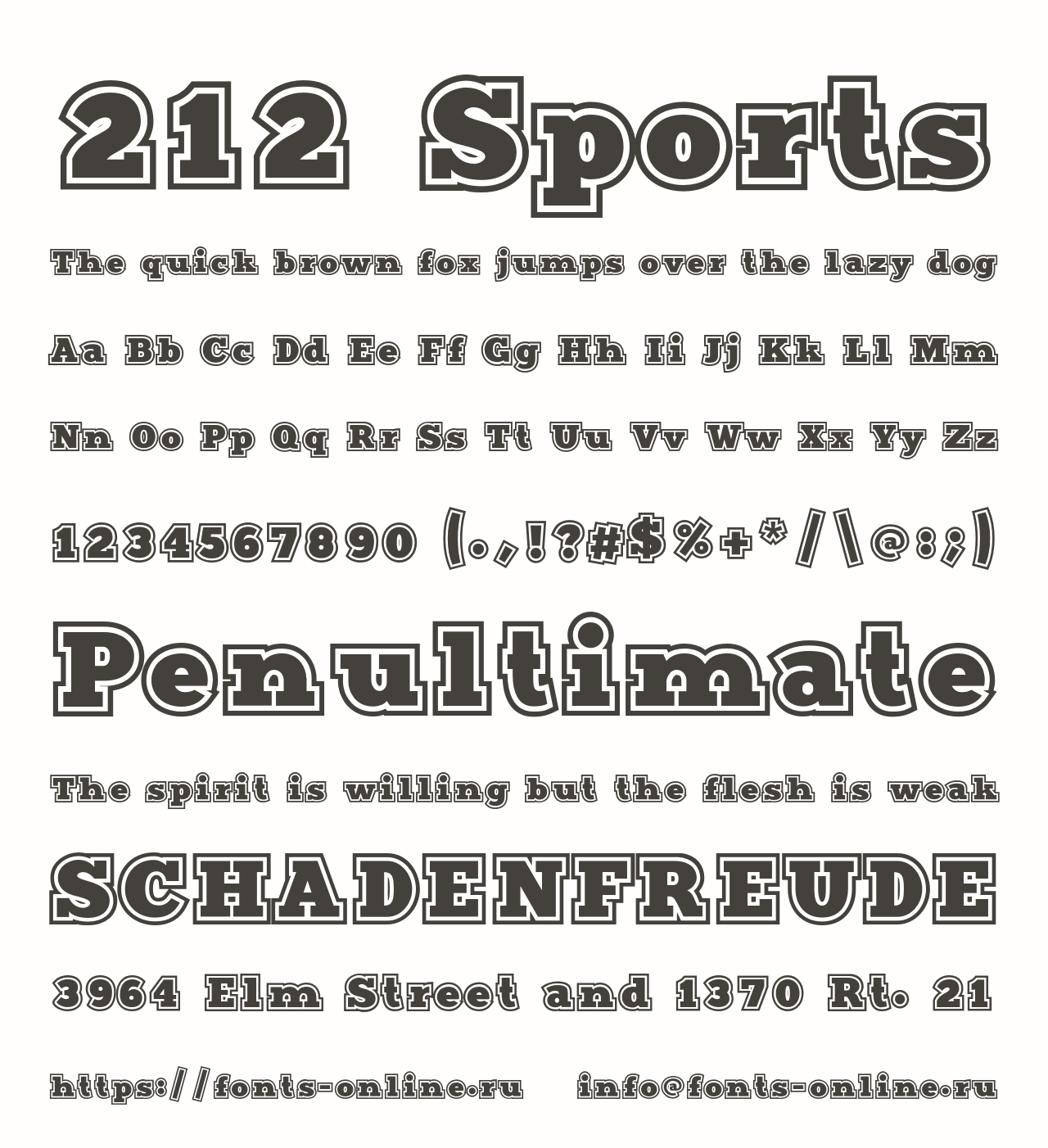 Шрифт 212 Sports