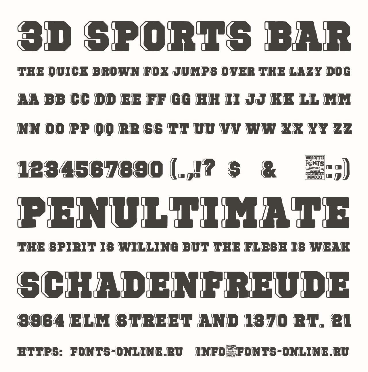 Шрифт 3D Sports Bar