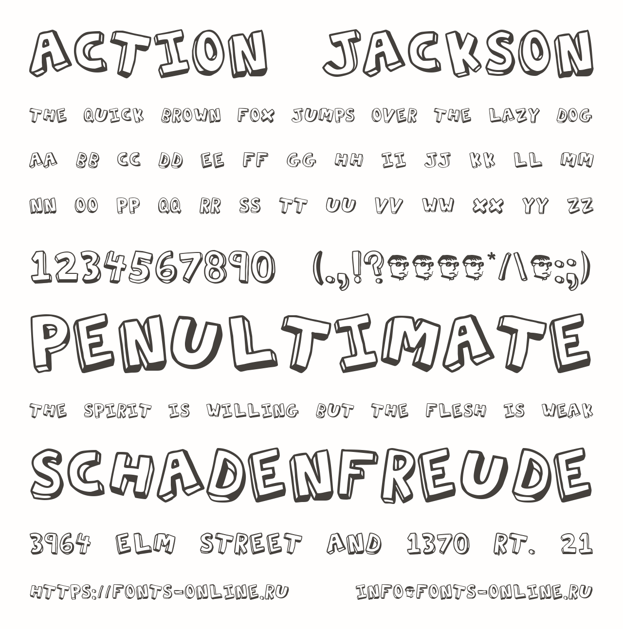 Шрифт Action Jackson
