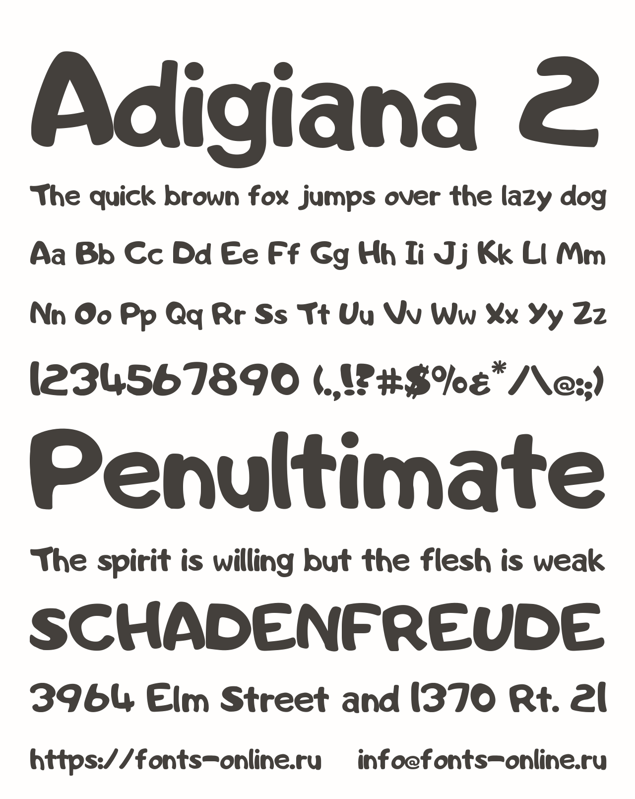 Шрифт Adigiana 2