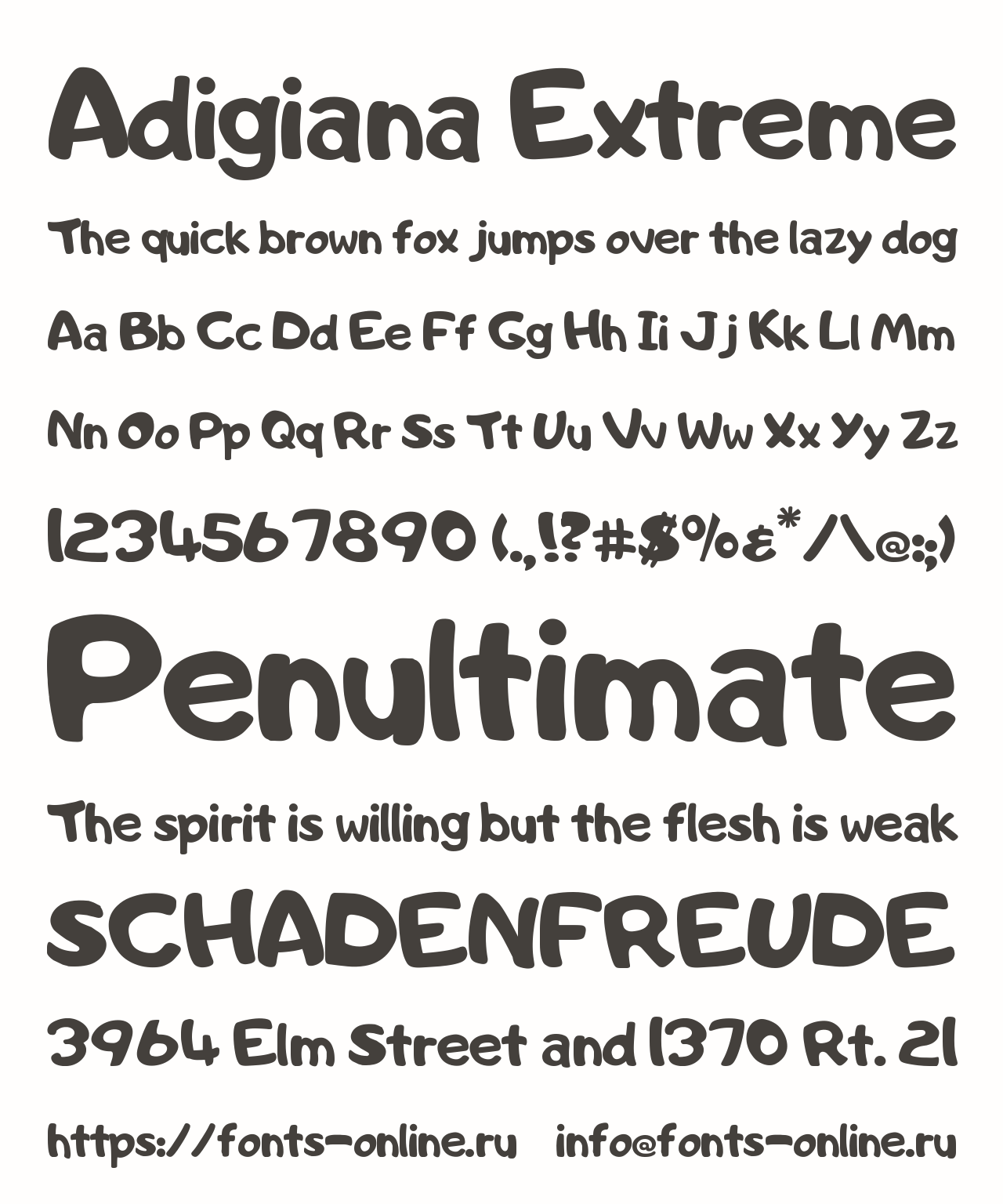 Шрифт Adigiana Extreme