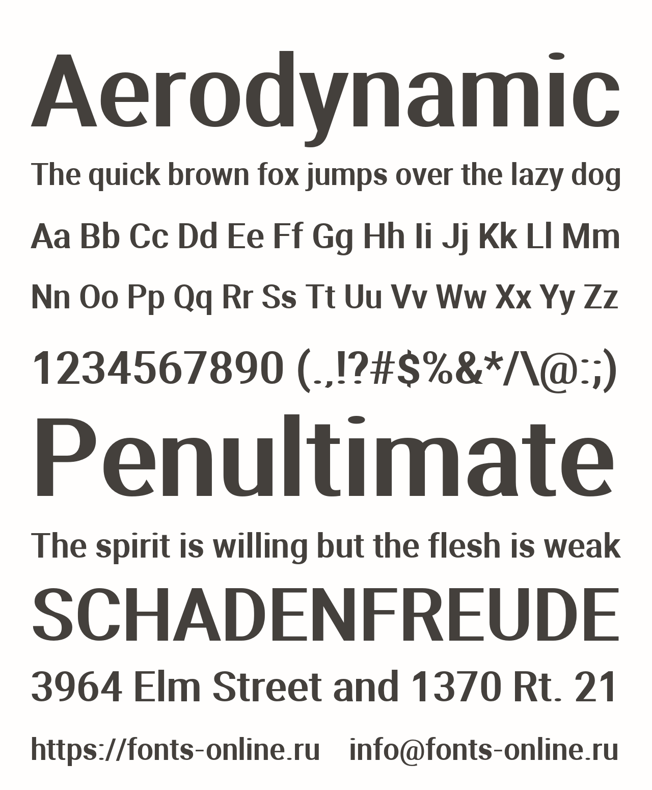 Шрифт Aerodynamic