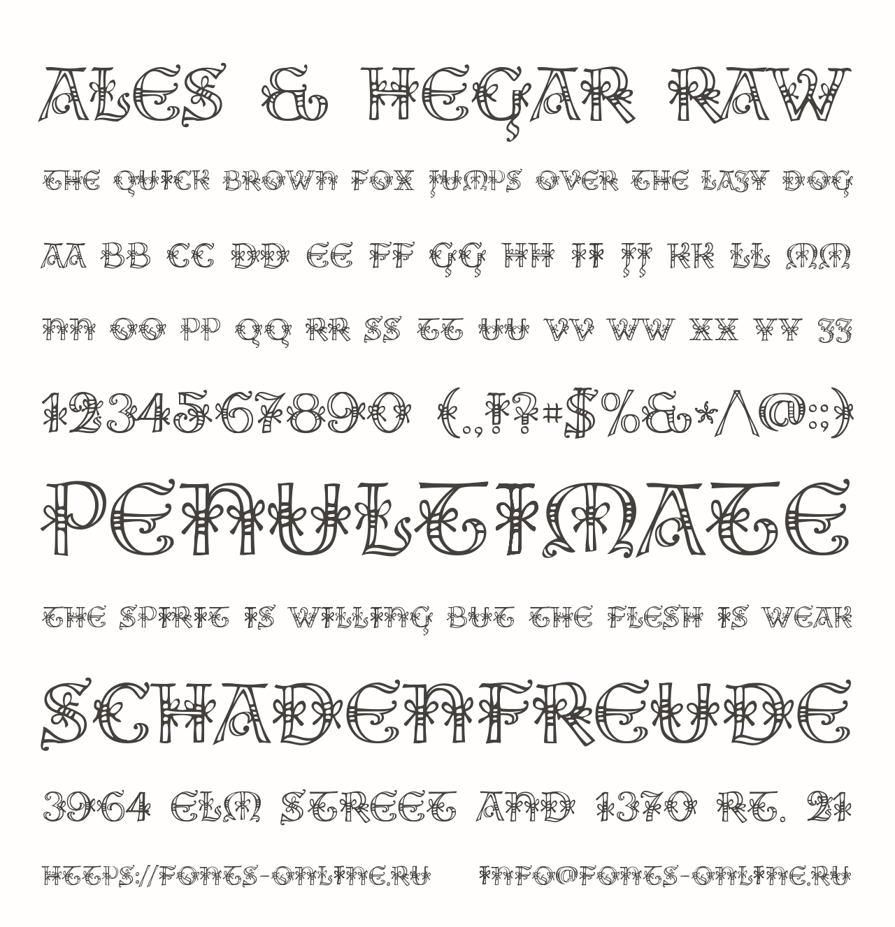 Шрифт Ales & Hegar Raw