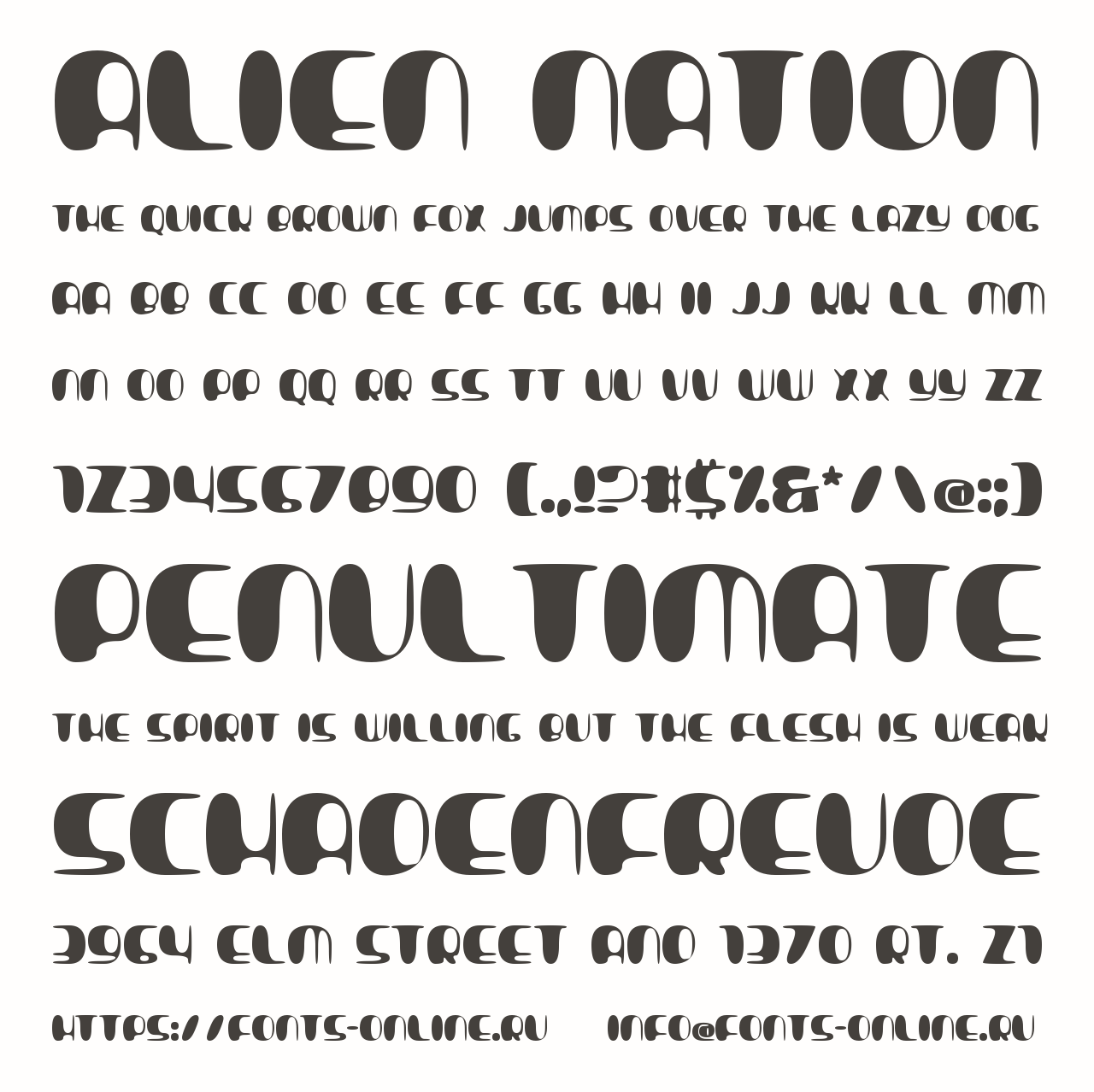 Шрифт Alien Nation