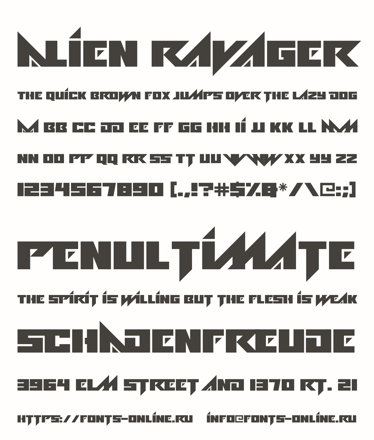 Шрифт Alien Ravager
