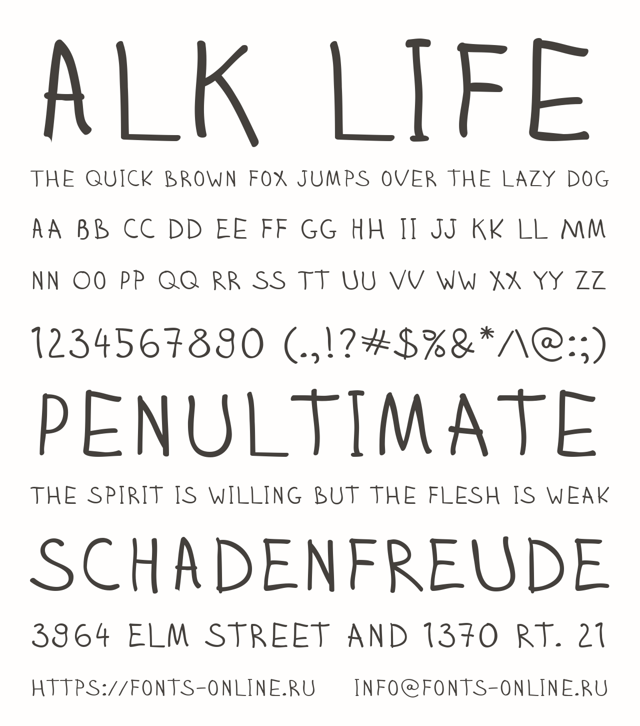 Шрифт ALK Life Шрифт ALK Life