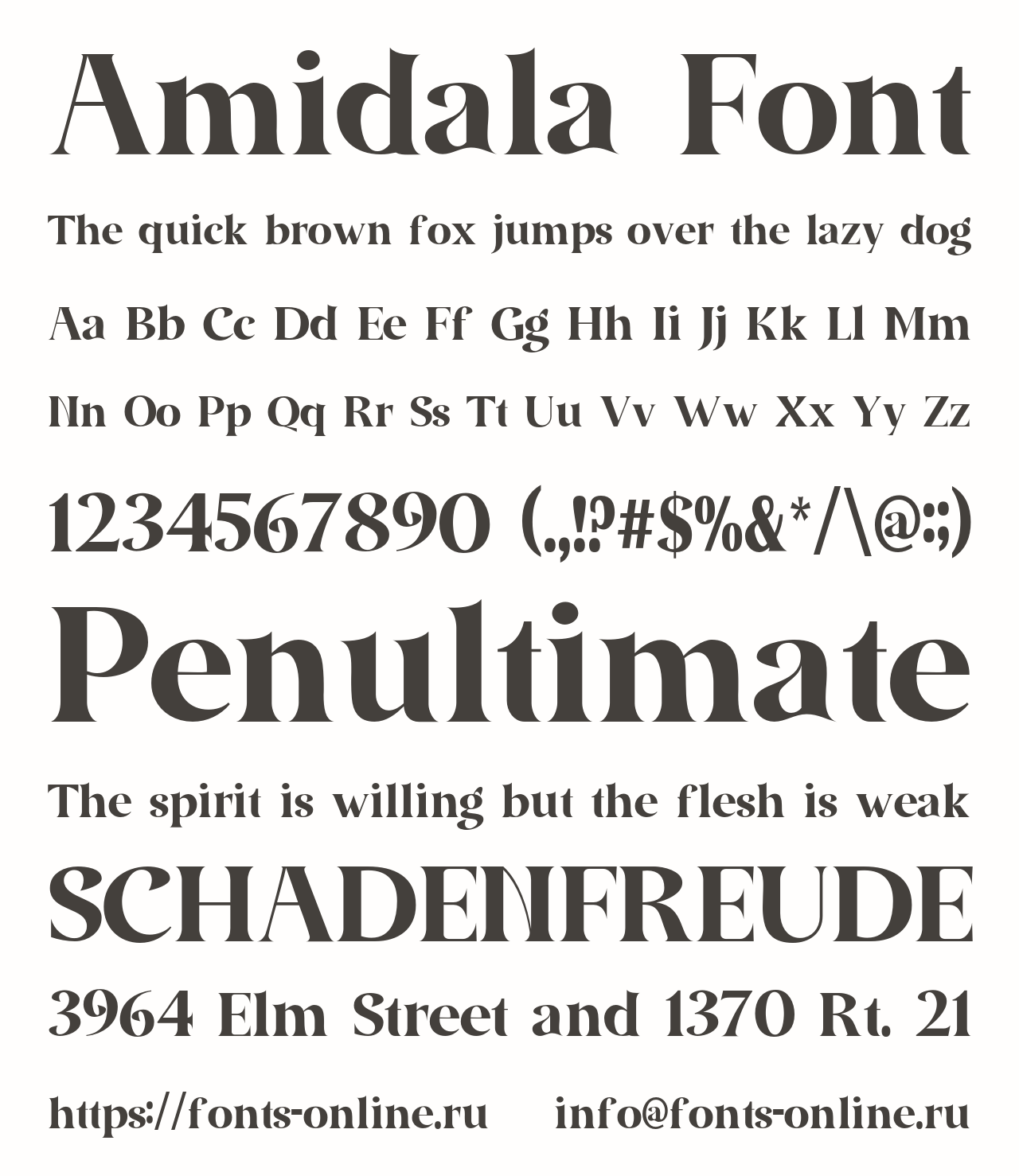 Шрифт Amidala Font