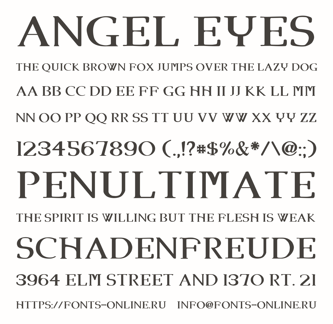 Шрифт Angel Eyes