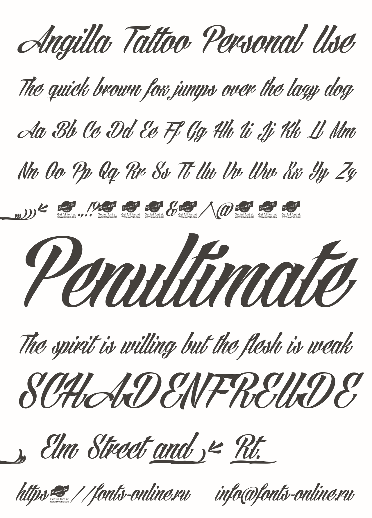 Calligraphy font  Agilla Tattoo slated cursive italic swashes tattoo  Tshirt handwritten fonts buy commercial font