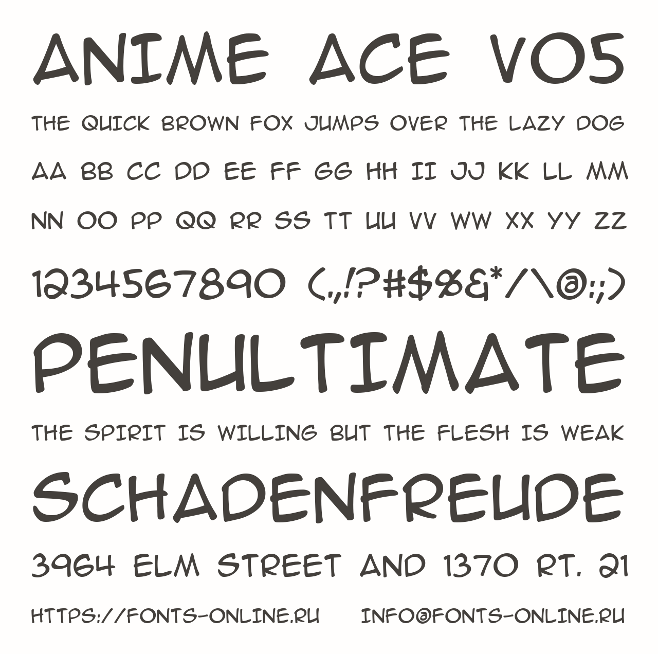 Anime Ace v05 шрифт