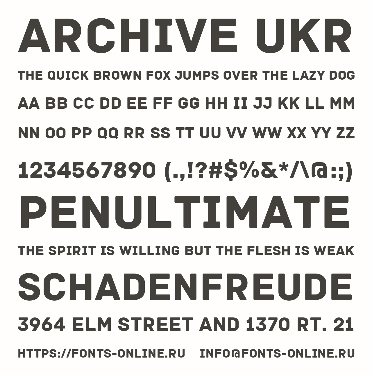Шрифт Archive Ukr Шрифт Archive Ukr