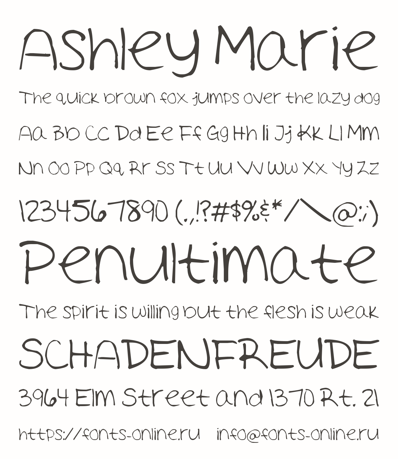 Шрифт Ashley Marie