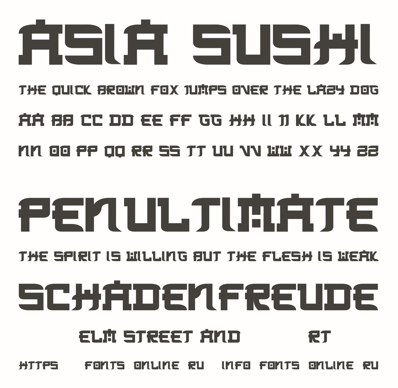 Шрифт Asia Sushi