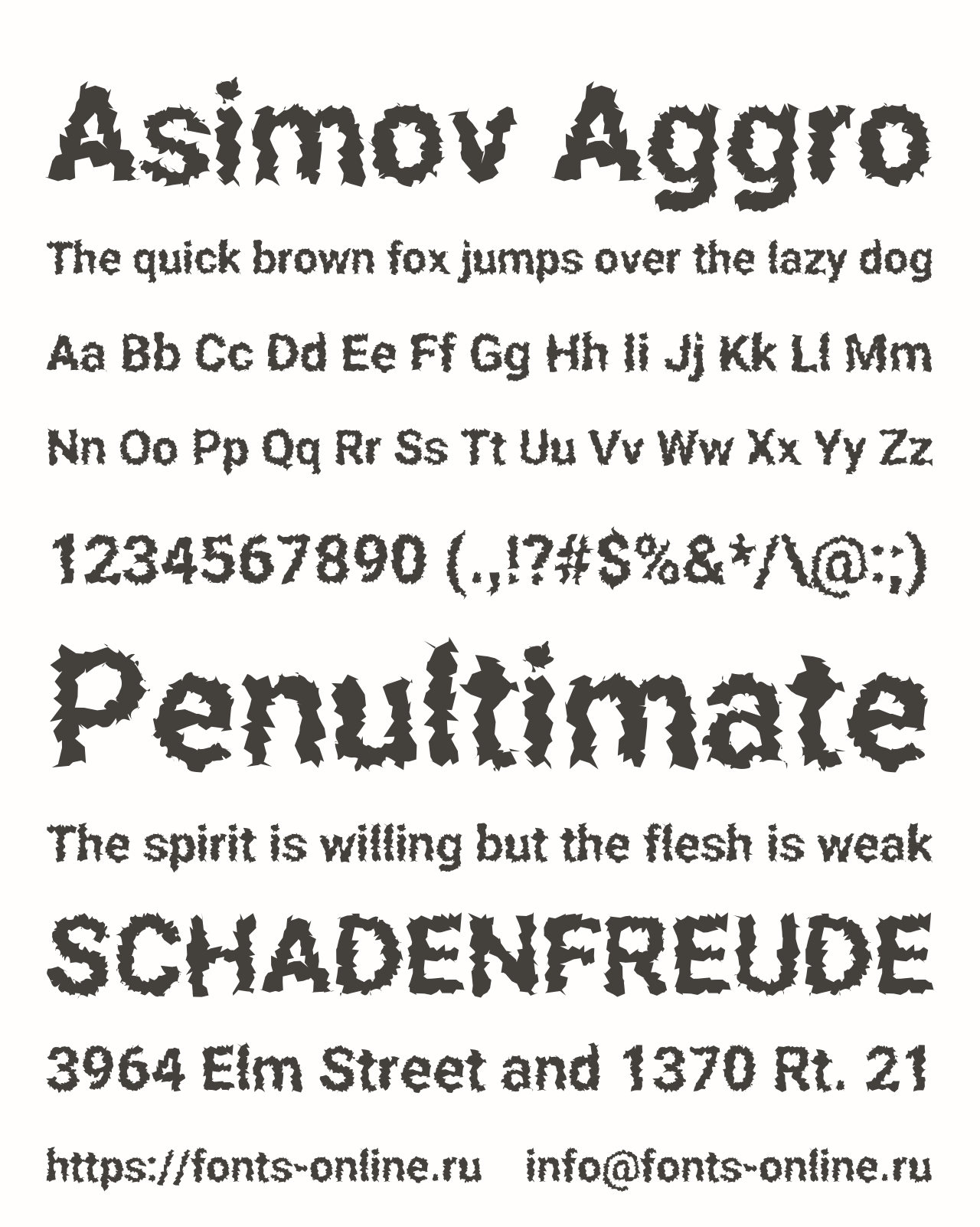 Шрифт Asimov Aggro