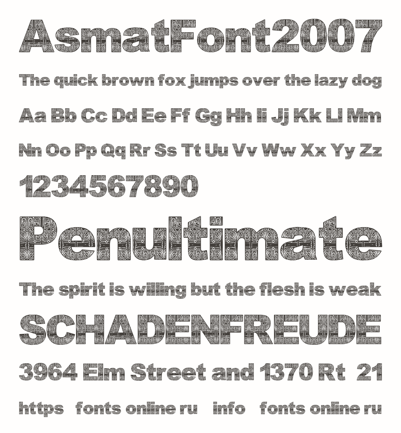Шрифт AsmatFont2007