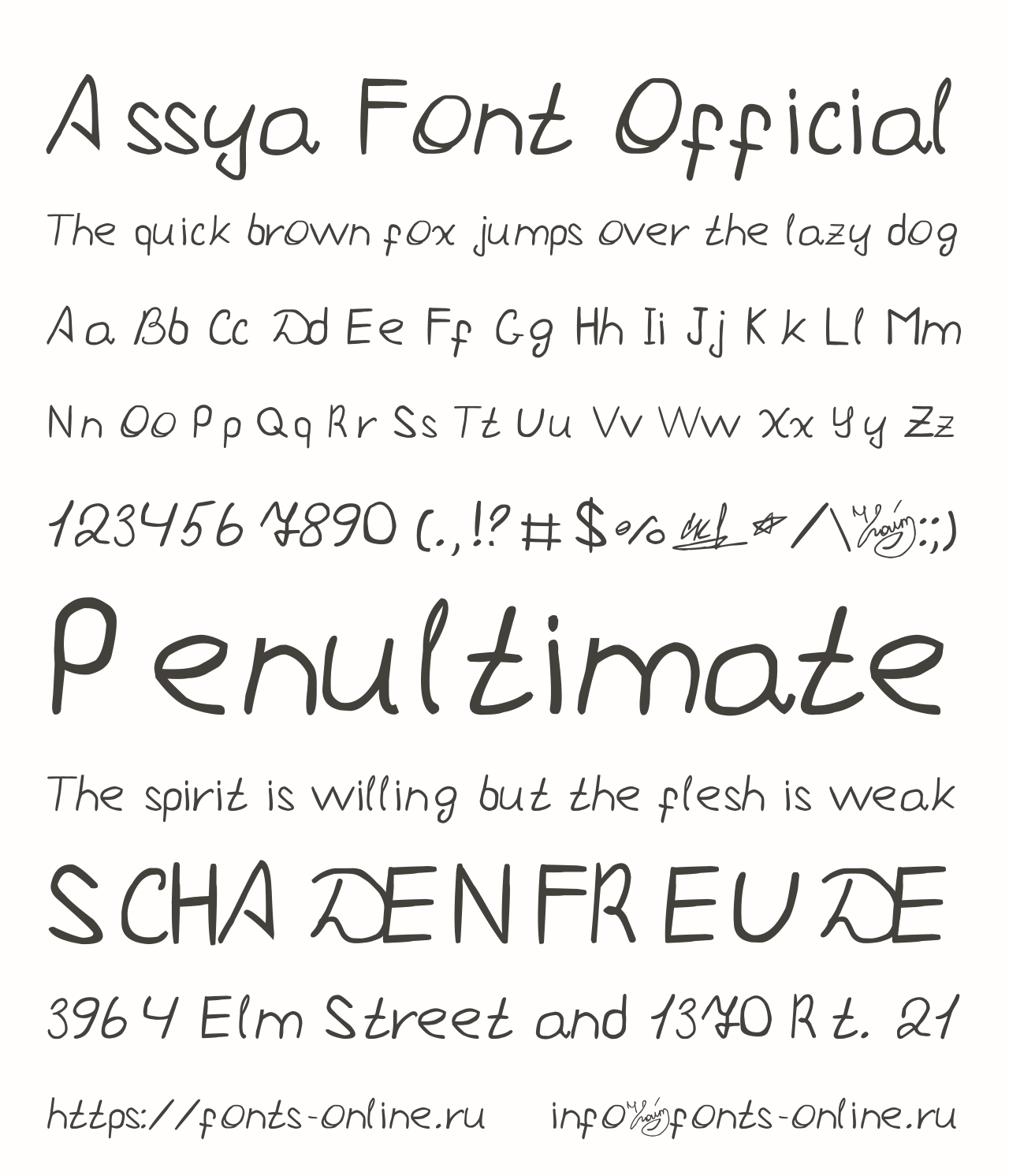 Шрифт Assya Font Official