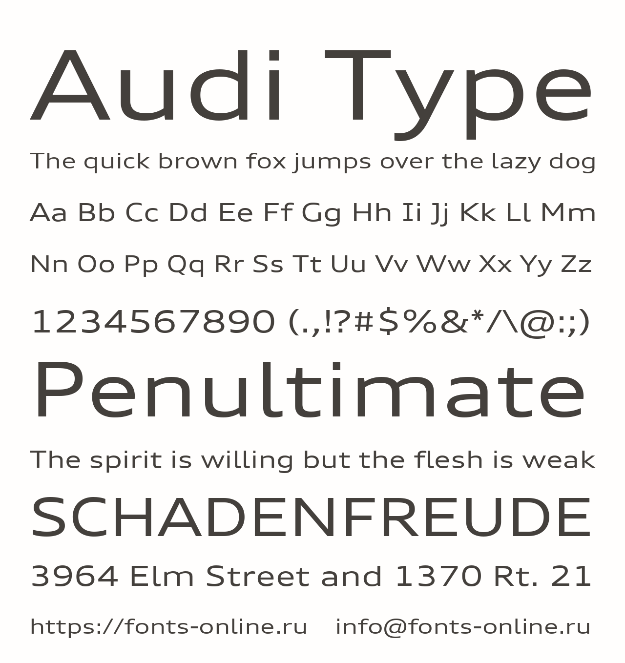 Шрифт Audi Type