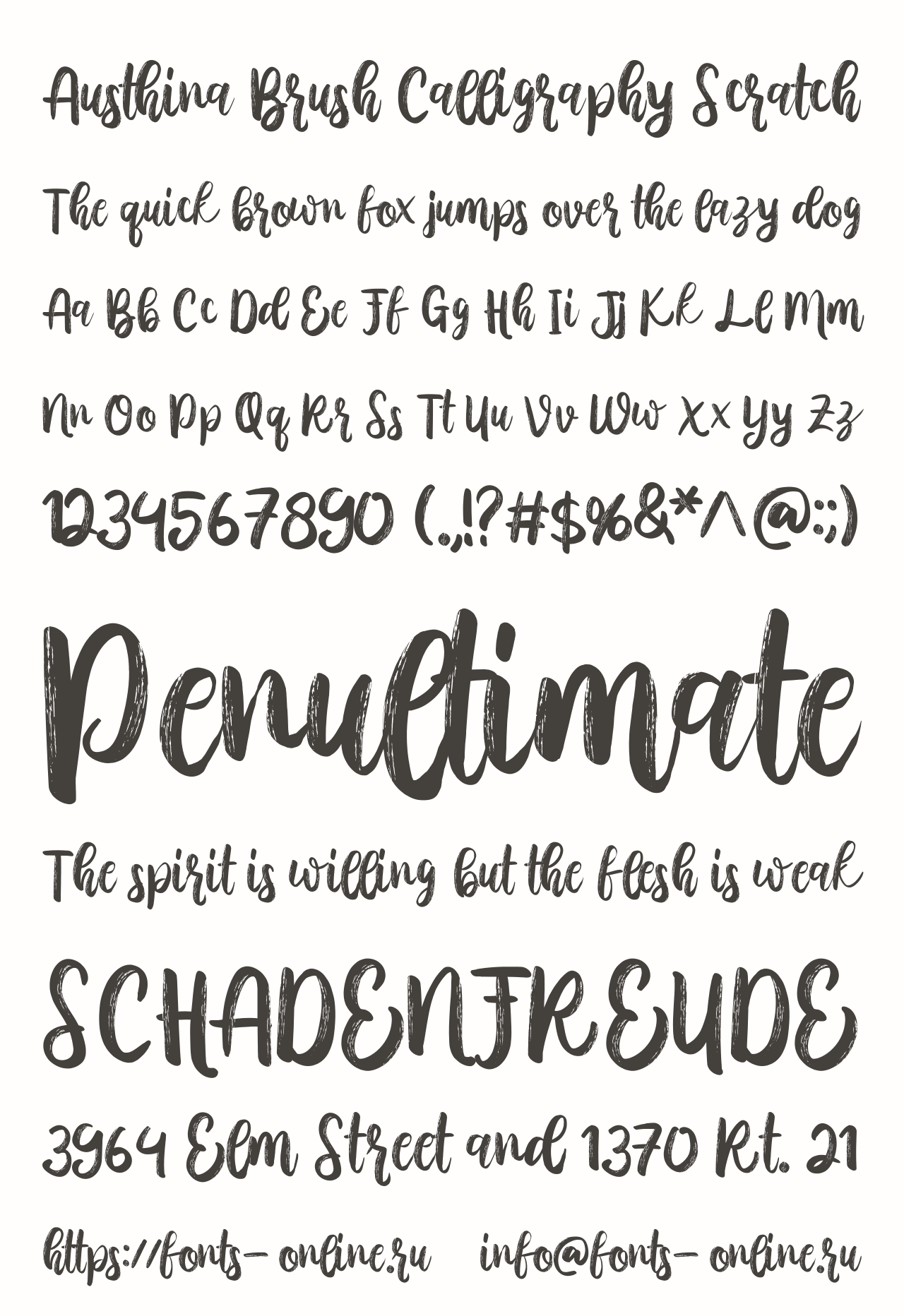 Шрифт Austhina Brush Calligraphy Scratch Шрифт Austhina Brush Calligraphy Scratch