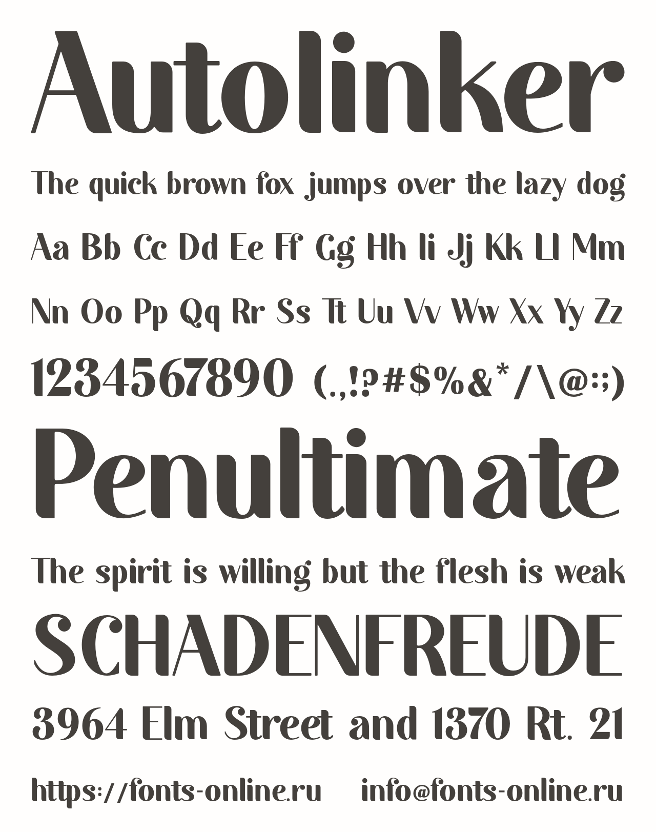 Шрифт Autolinker