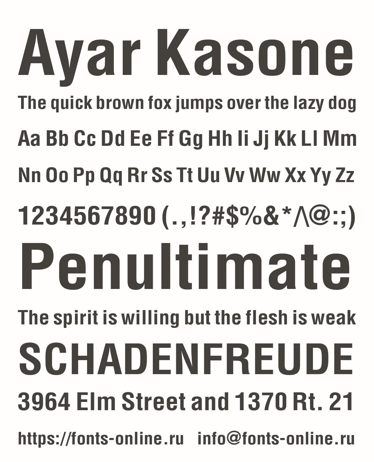 Шрифт Ayar Kasone