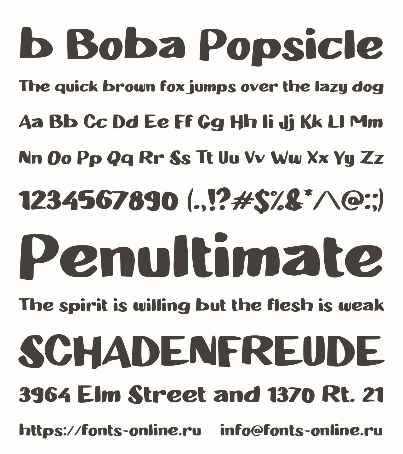 Шрифт b Boba Popsicle