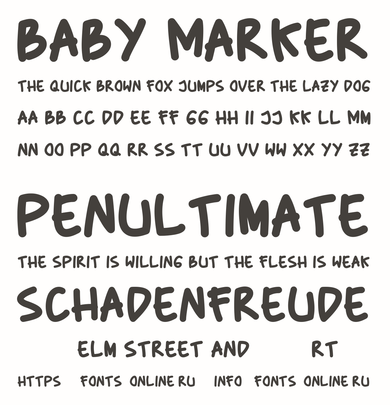 Шрифт Baby Marker