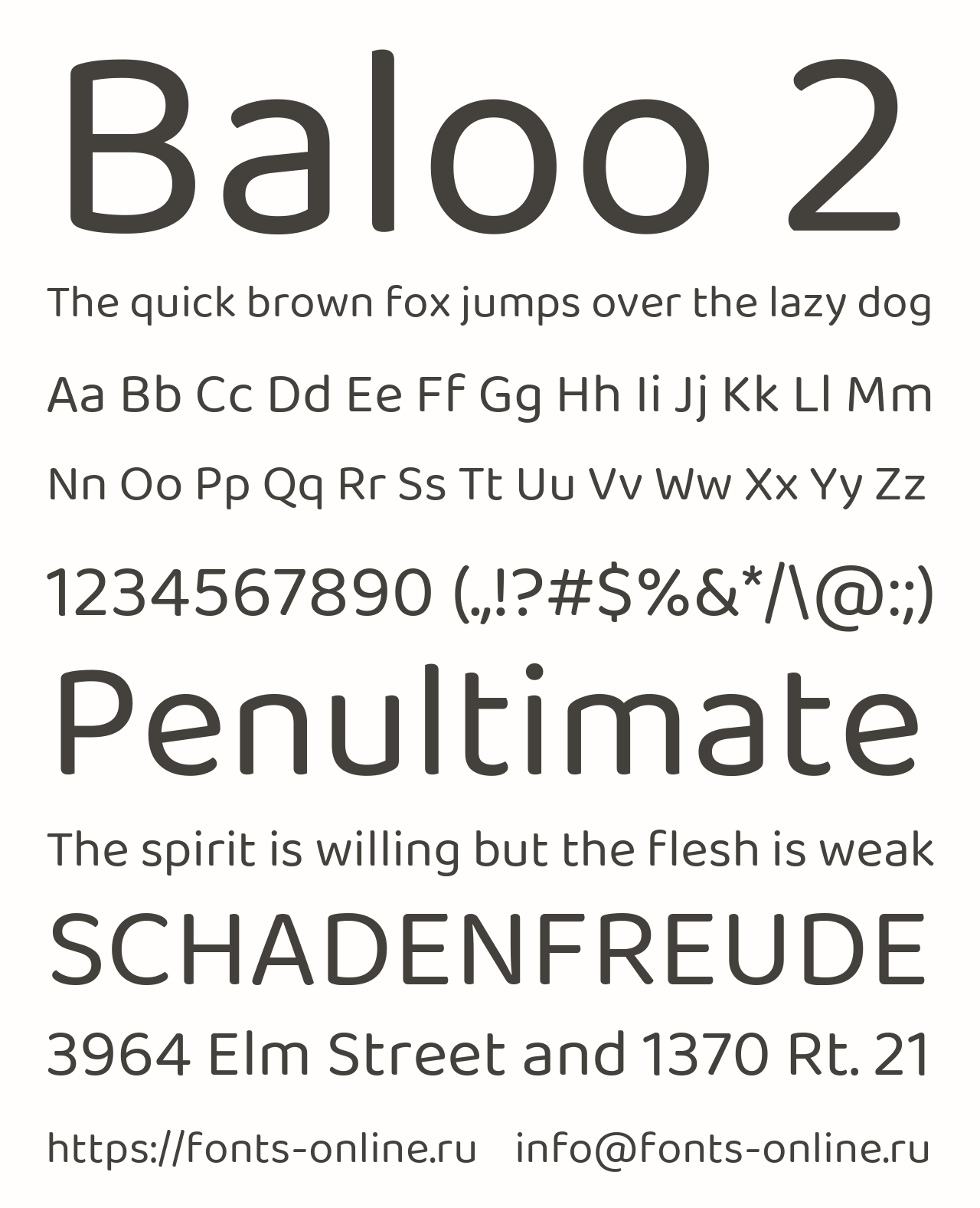 Шрифт Baloo 2