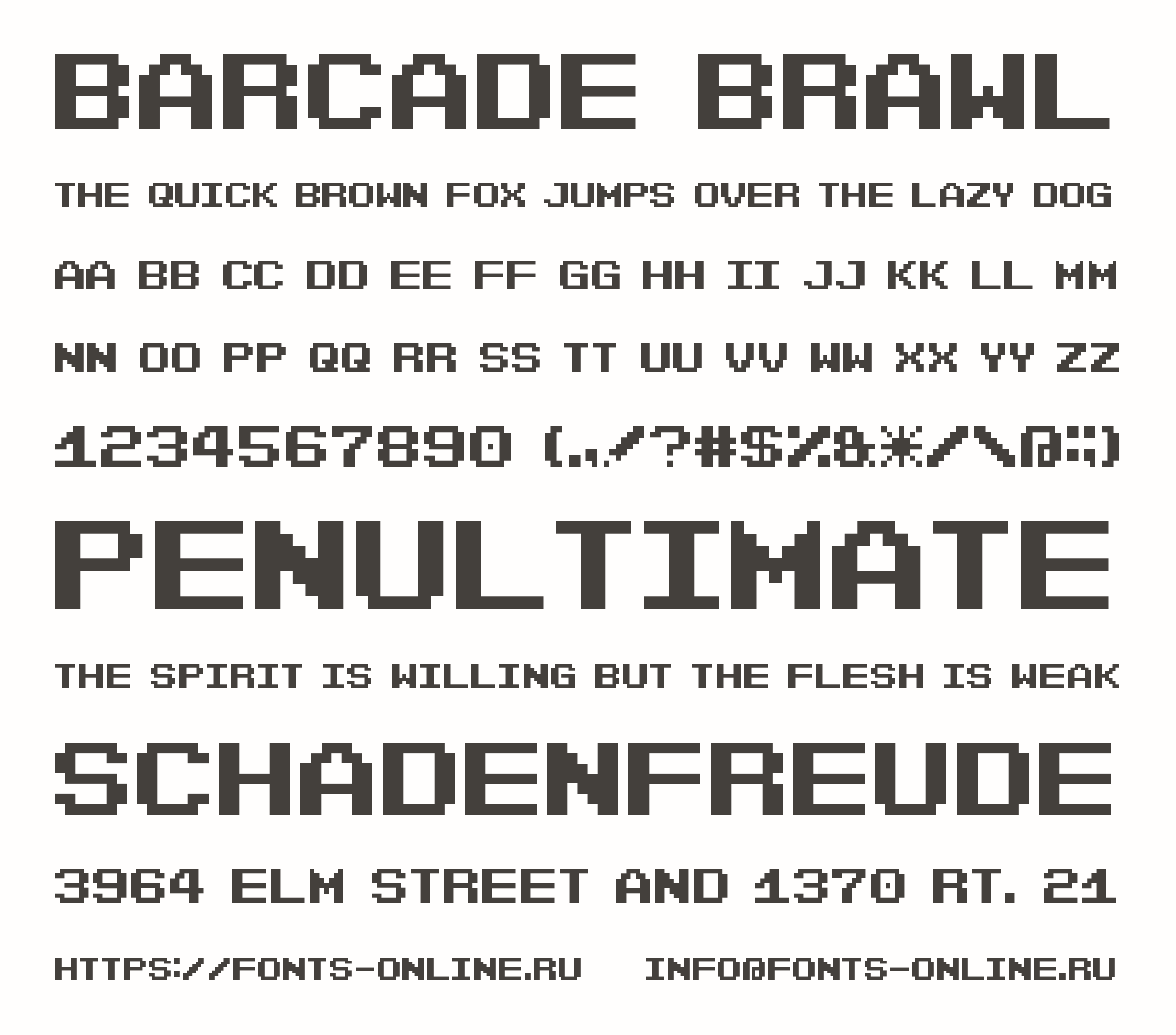 Шрифт Barcade Brawl