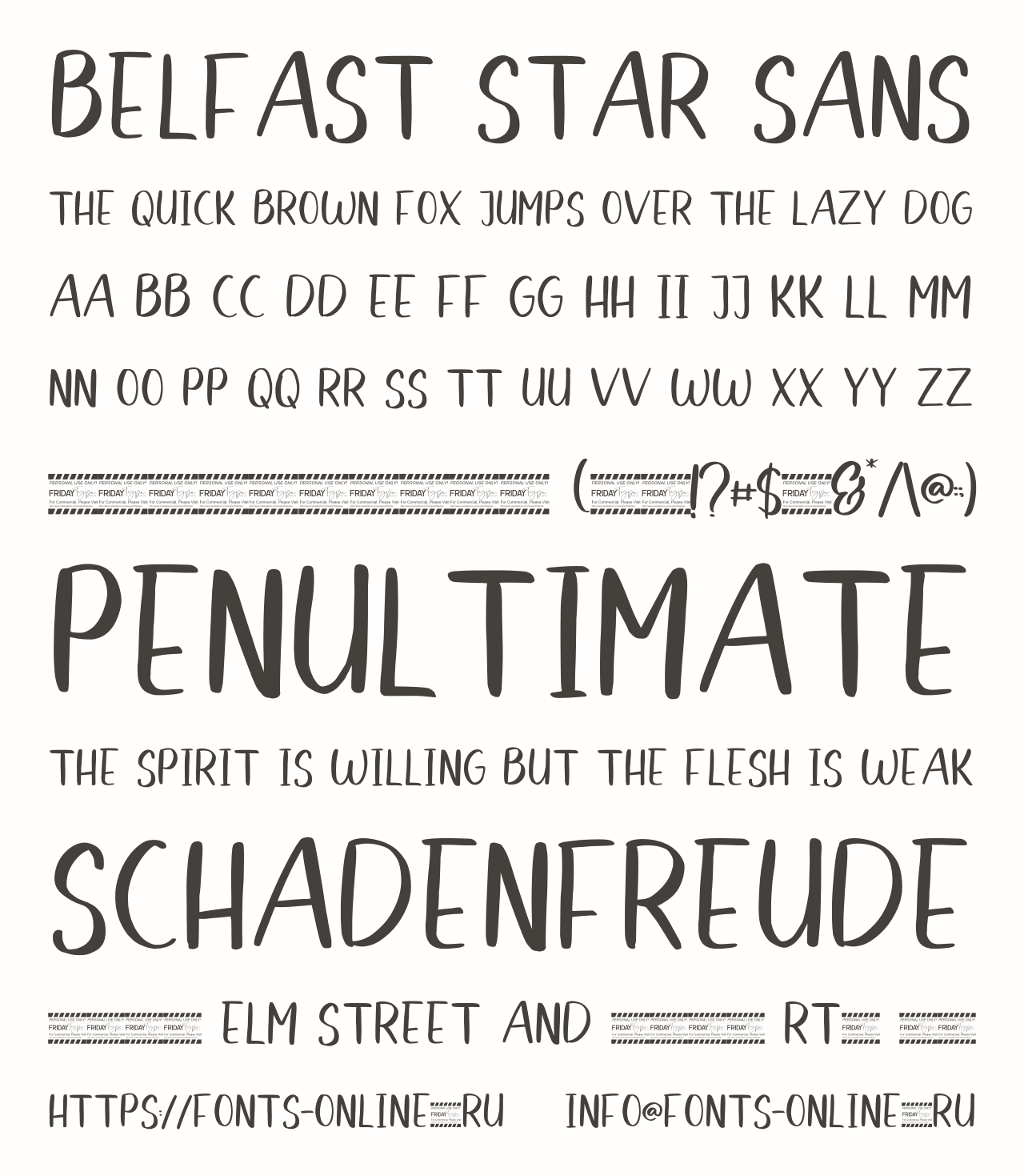 Шрифт Belfast Star Sans