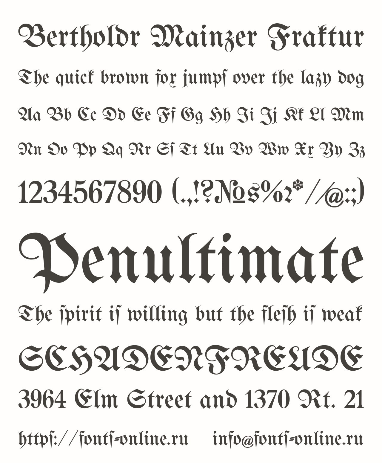 Bertholdr Mainzer Fraktur Font · 1001 Fonts