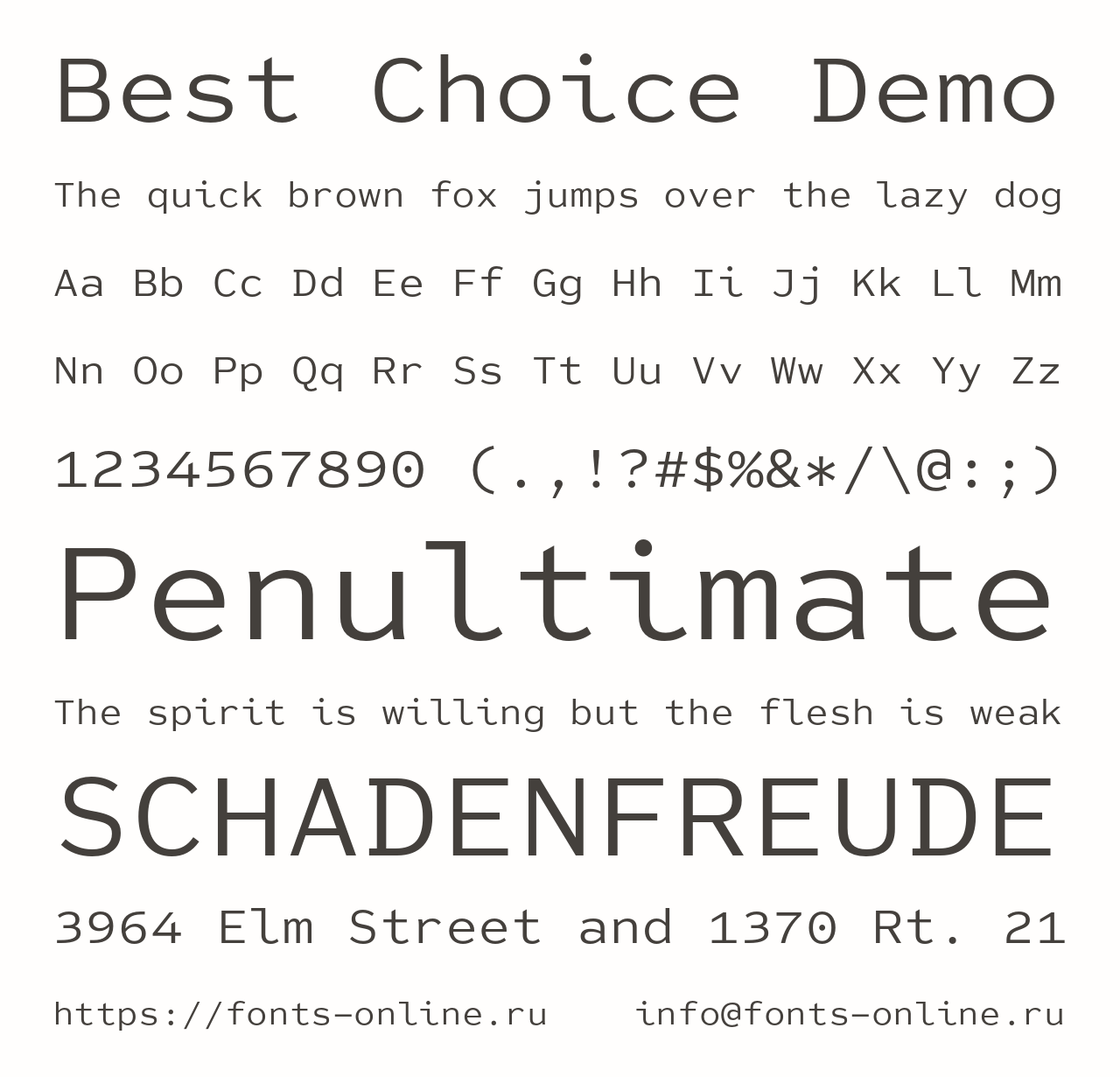 Шрифт Best Choice Demo