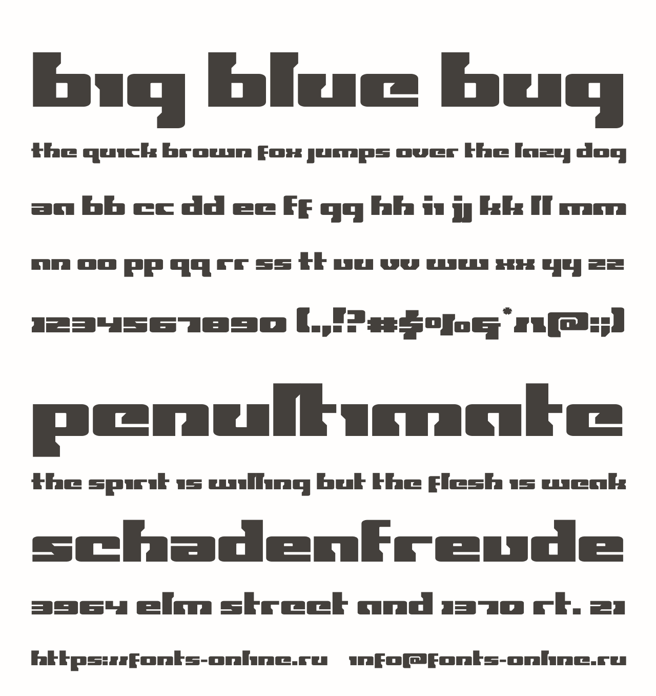 Шрифт Big Blue Bug