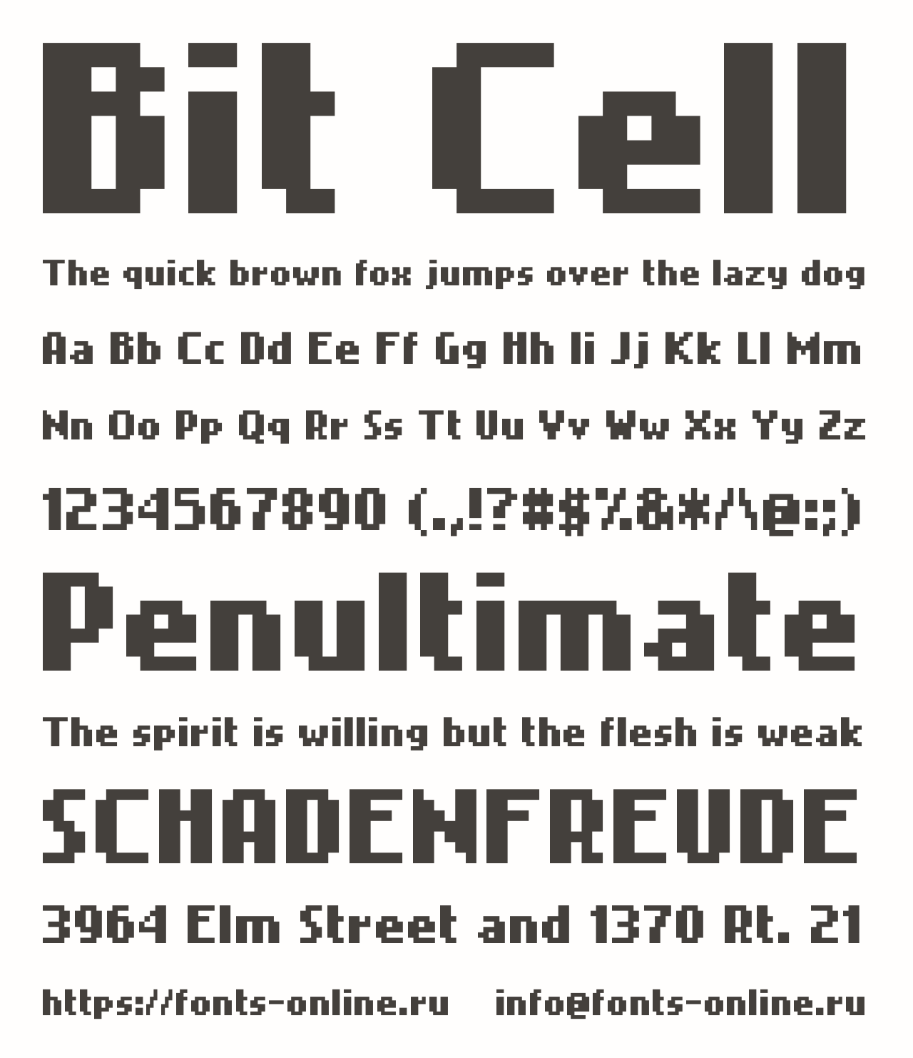 Шрифт Bit Cell