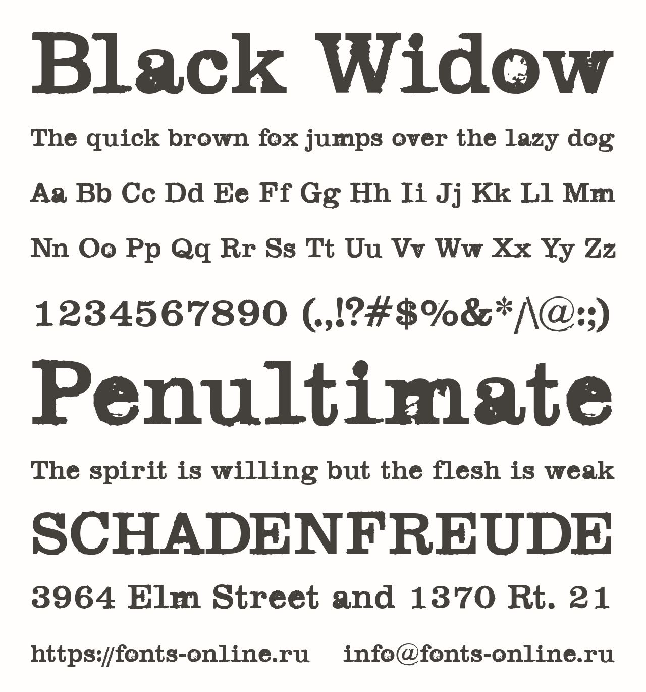 Шрифт Black Widow