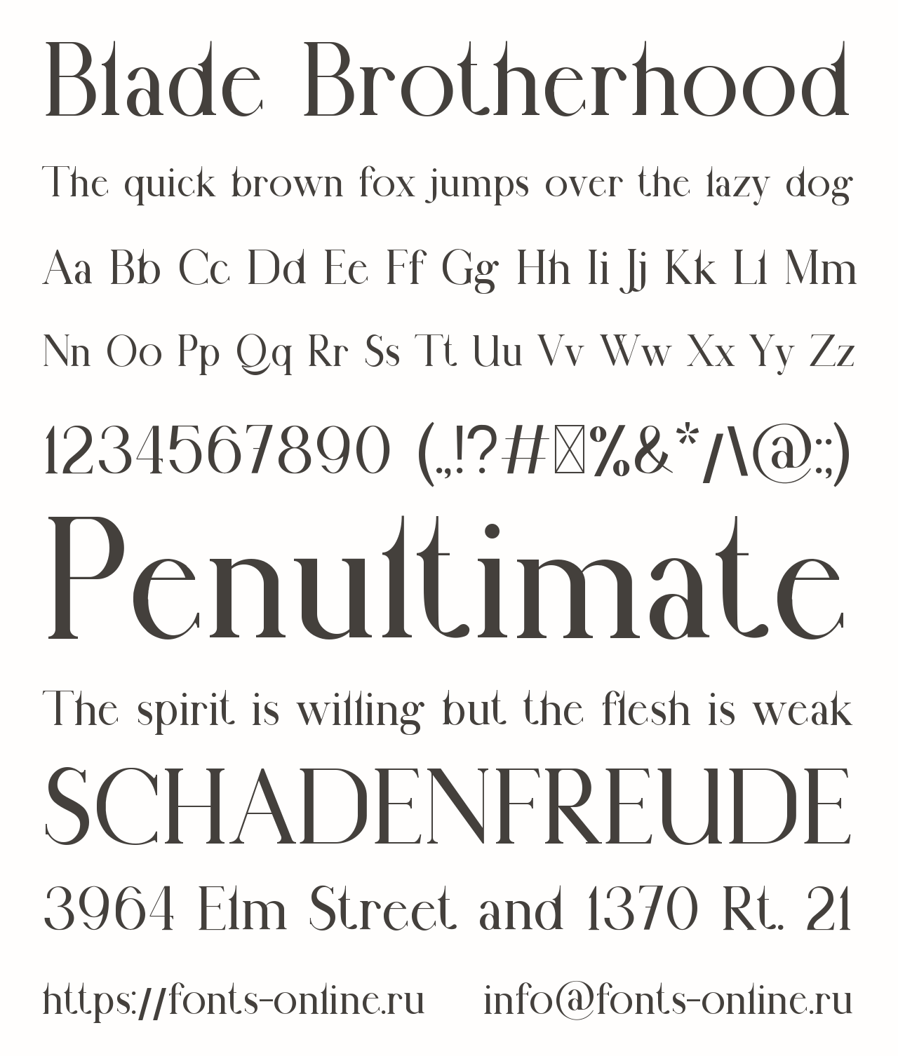 Шрифт Blade Brotherhood