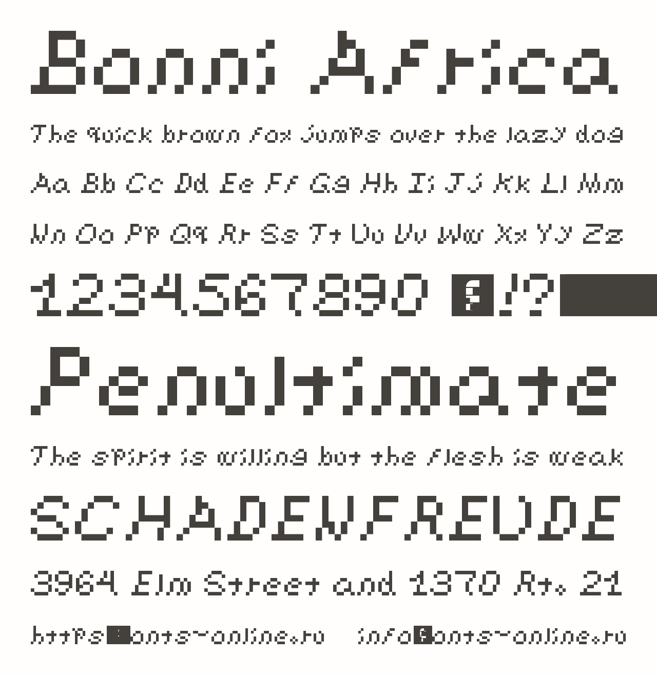 Шрифт Bonni Africa