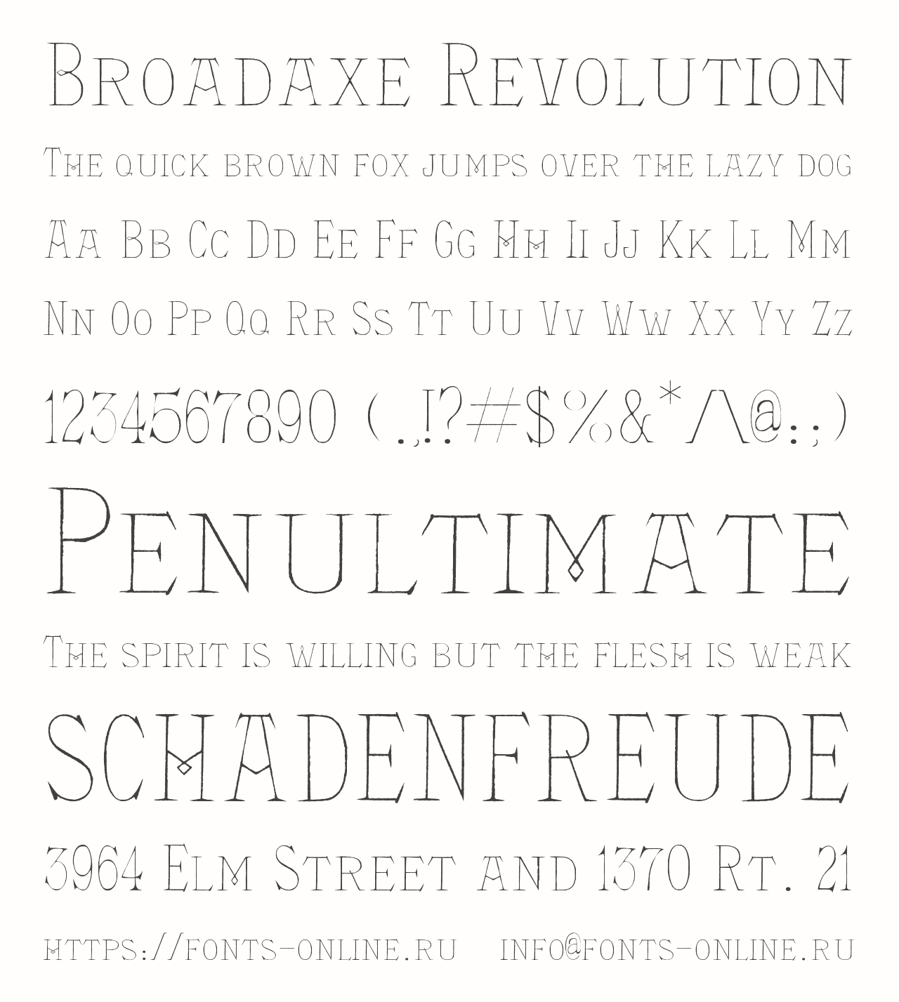 Шрифт Broadaxe Revolution