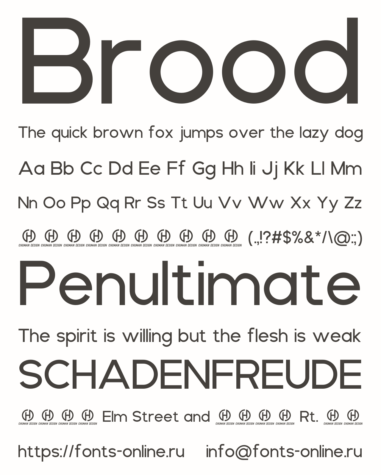 Шрифт Brood