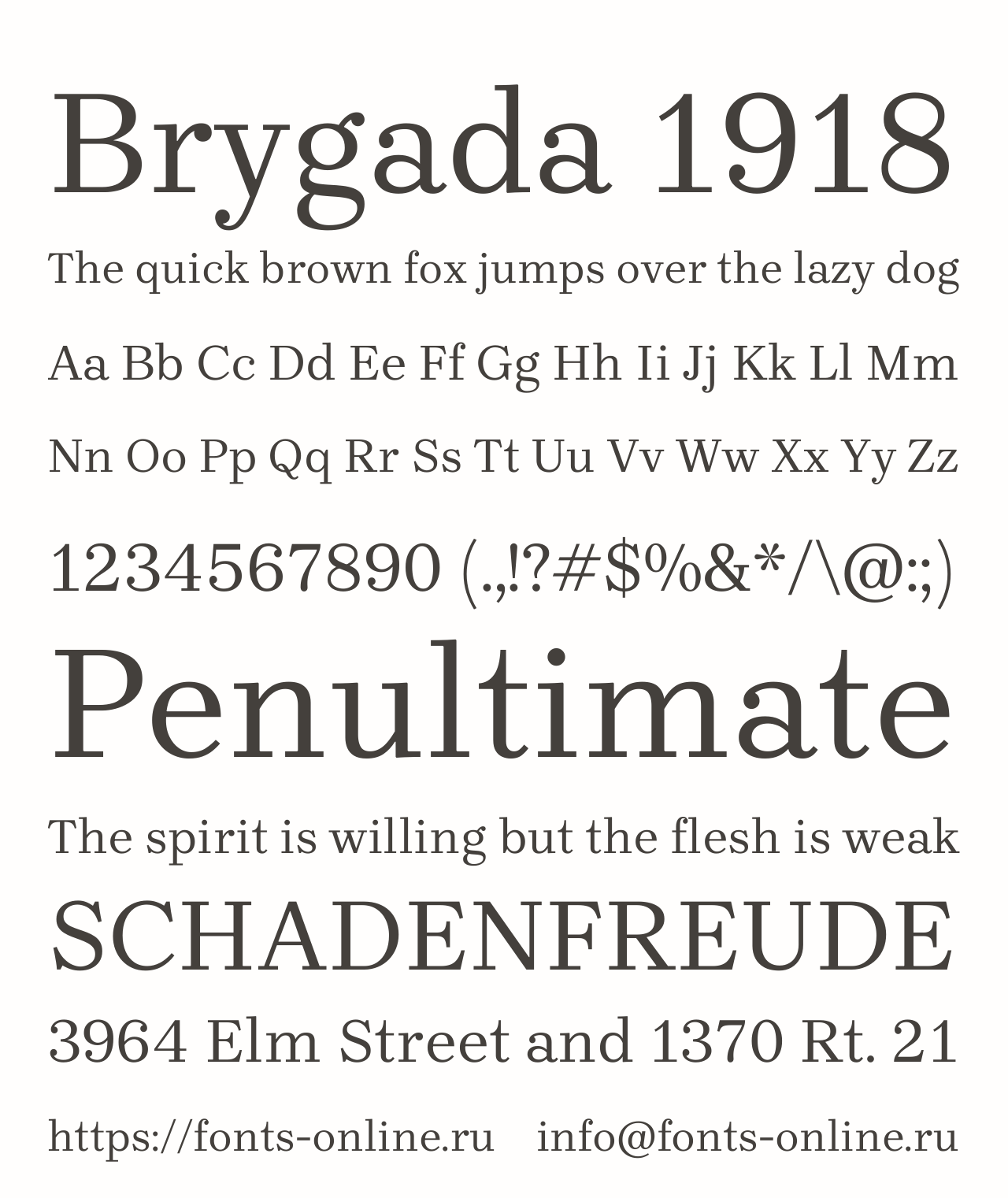 Шрифт Brygada 1918