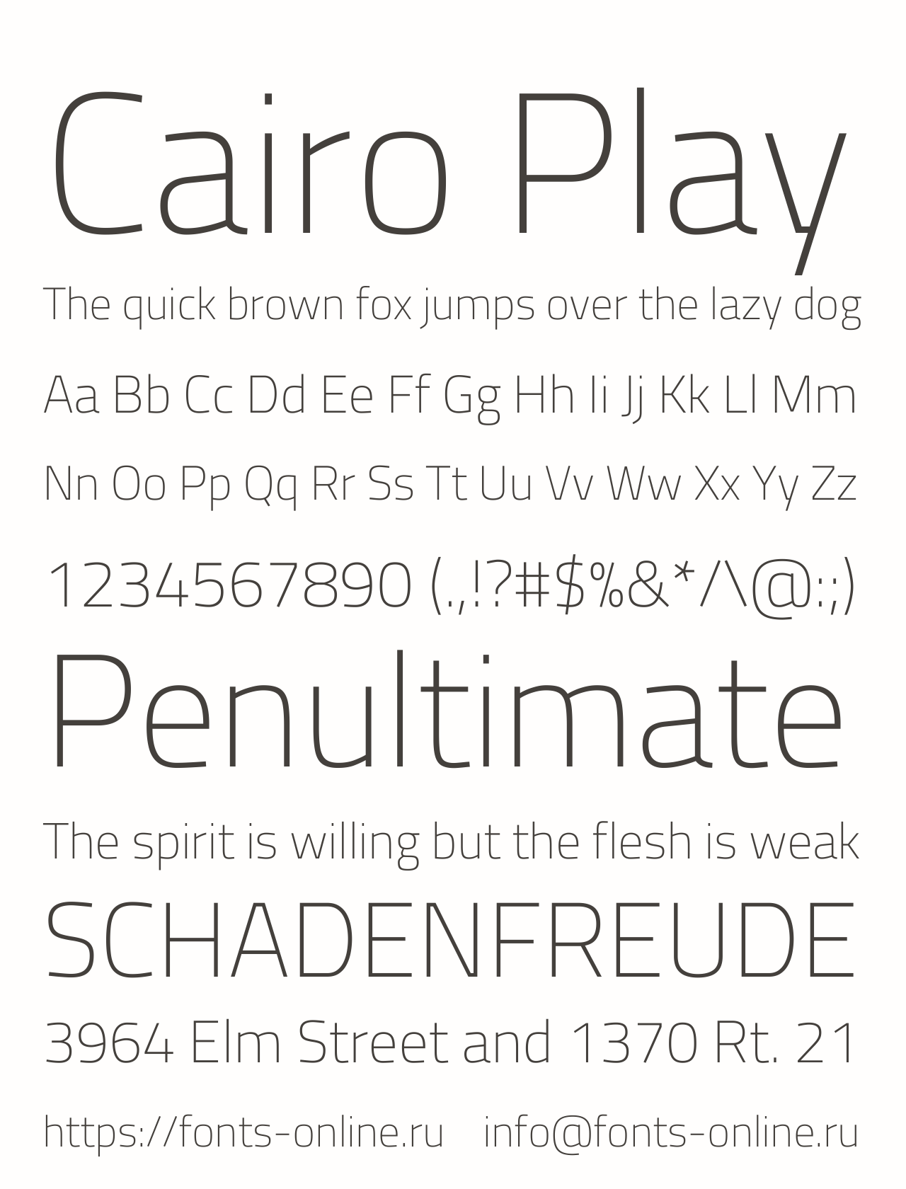Шрифт Cairo Play