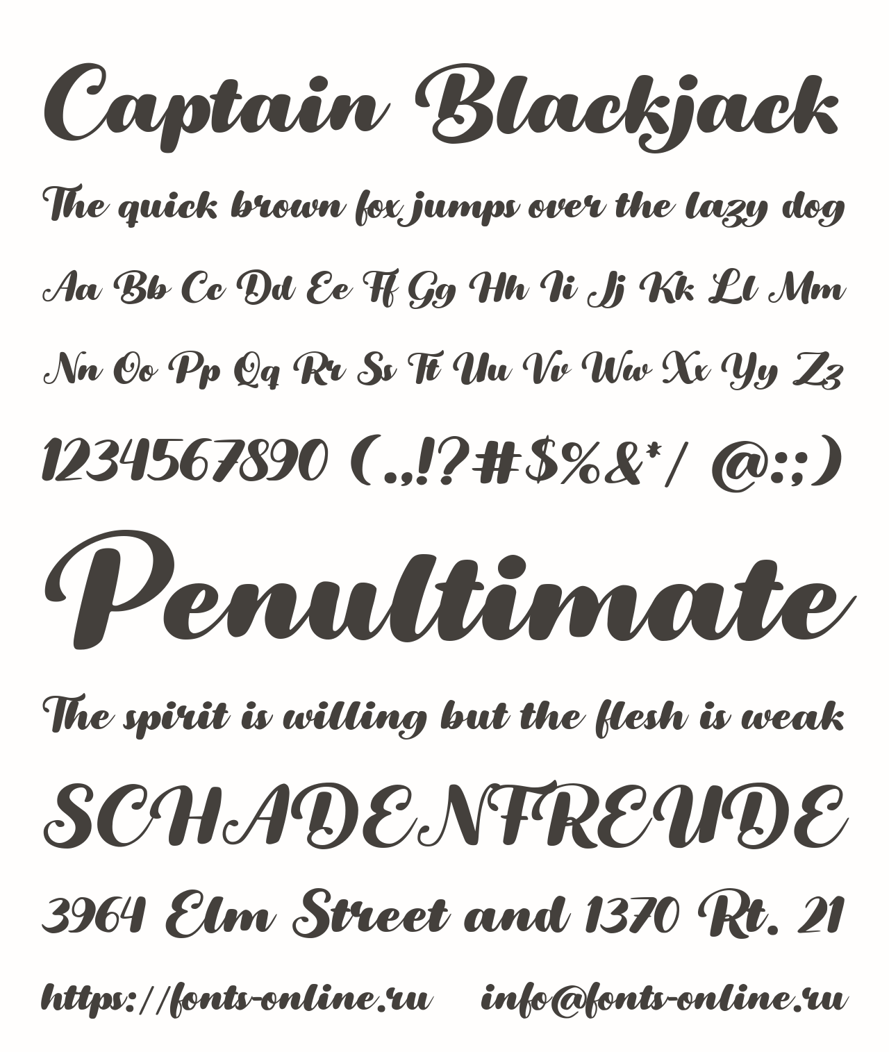 Шрифт Captain Blackjack