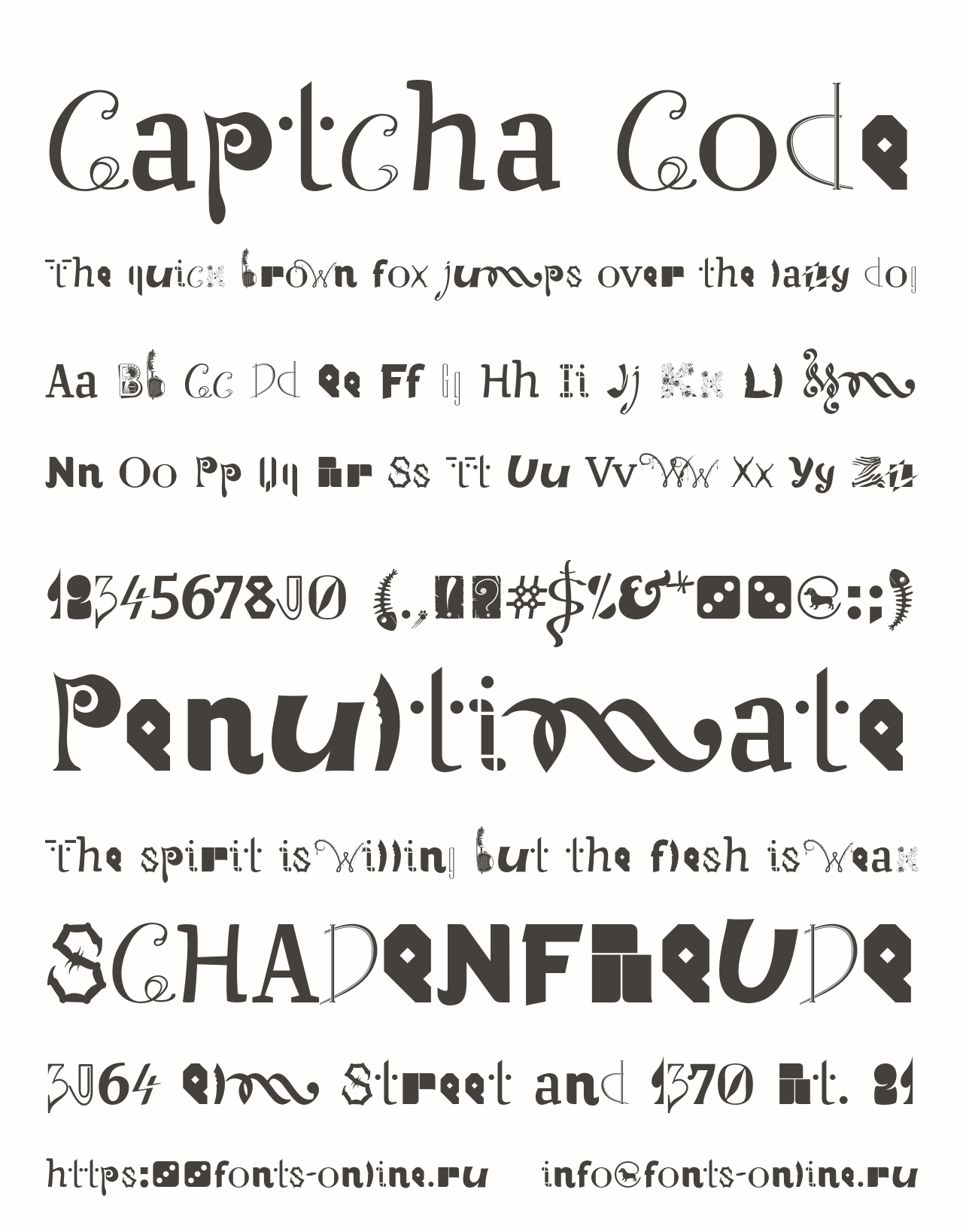 Шрифт Captcha Code