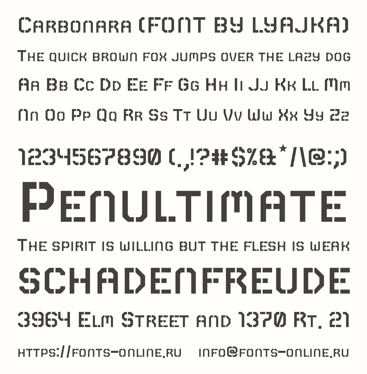 Шрифт Carbonara (FONT BY LYAJKA)