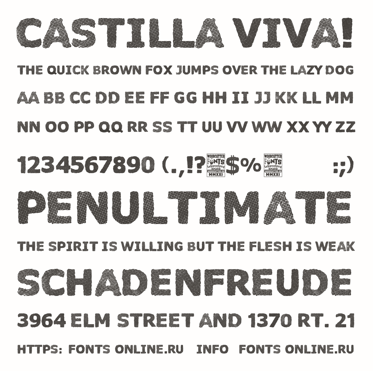 Шрифт Castilla Viva!