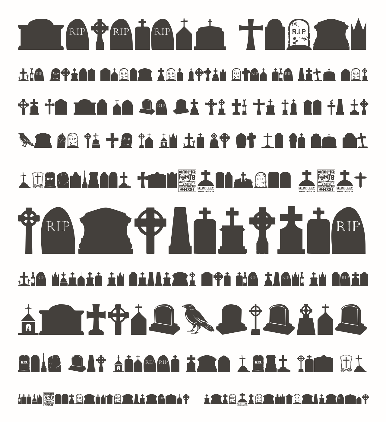 Шрифт Cemetery Icons