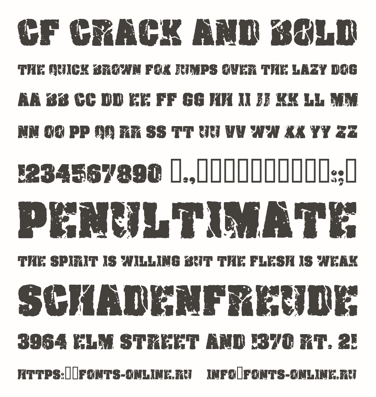 Шрифт CF Crack and Bold