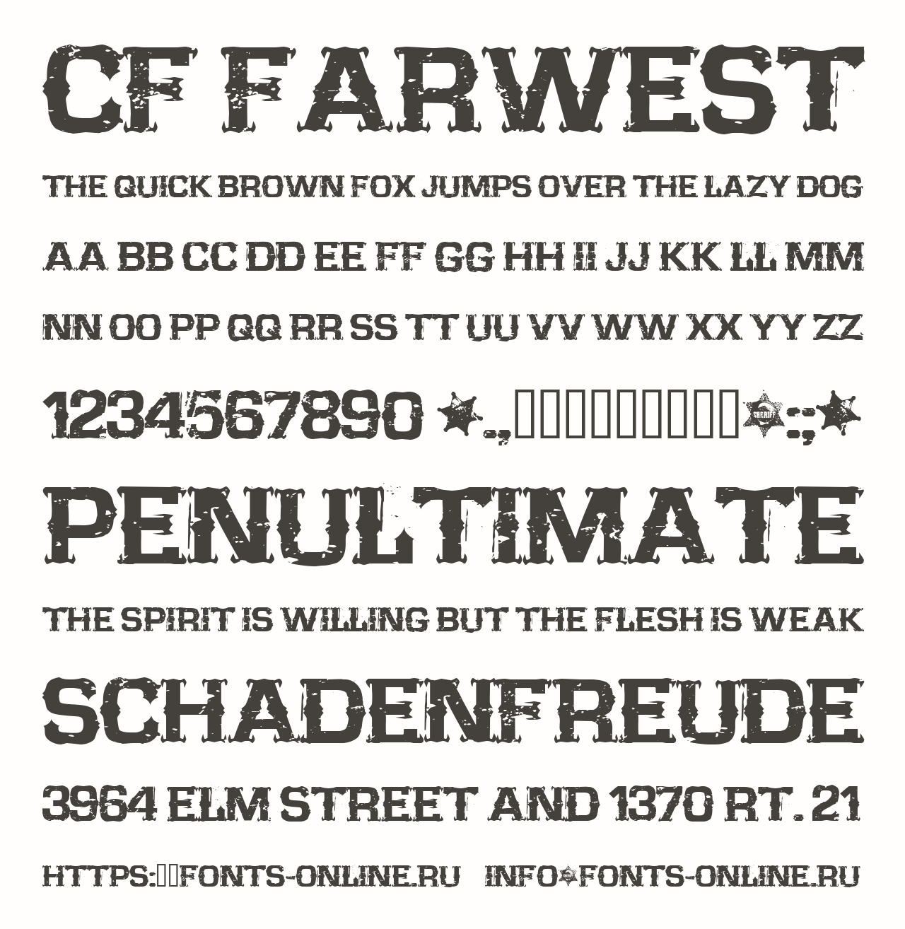 Шрифт CF Farwest