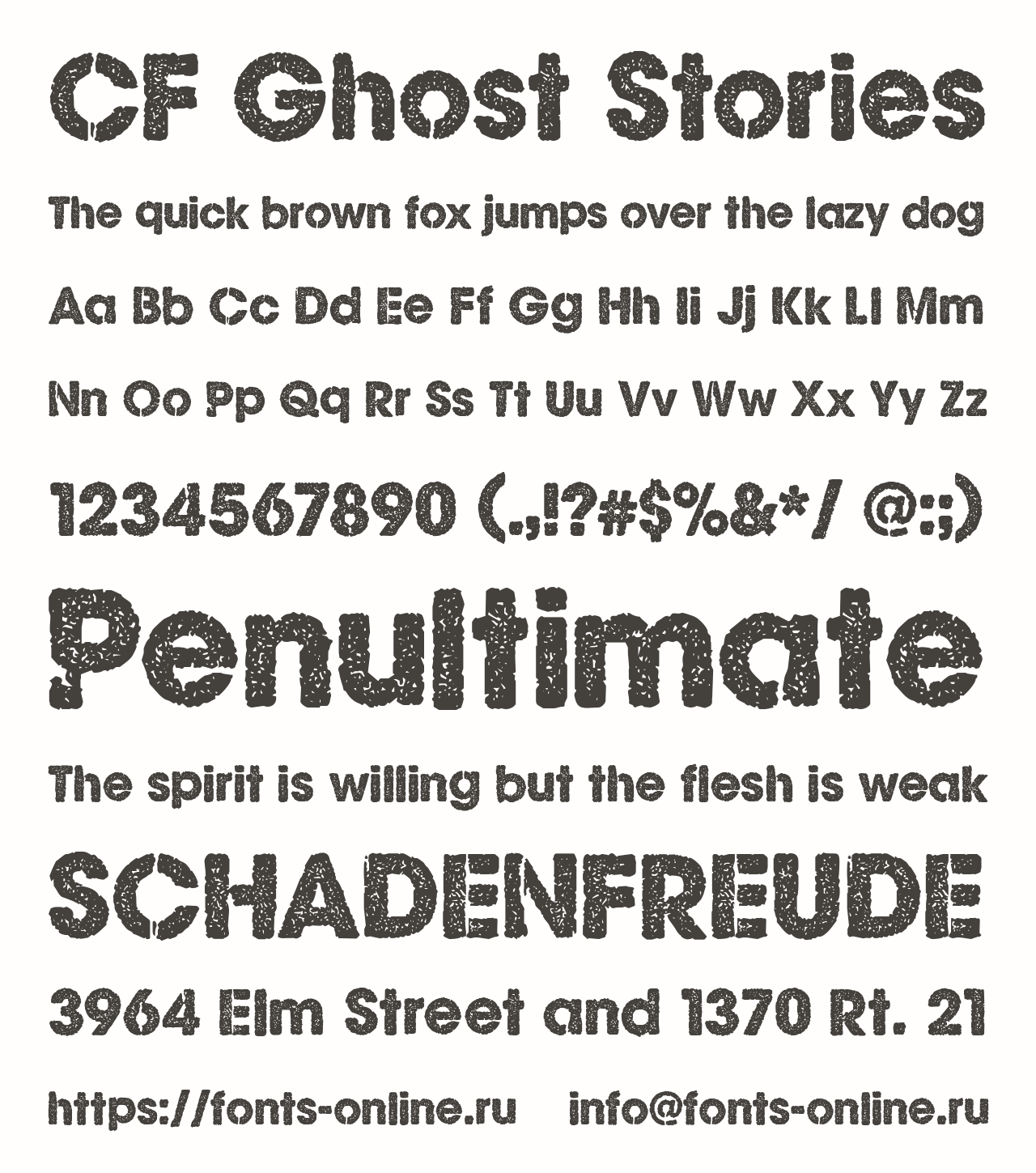 Шрифт CF Ghost Stories