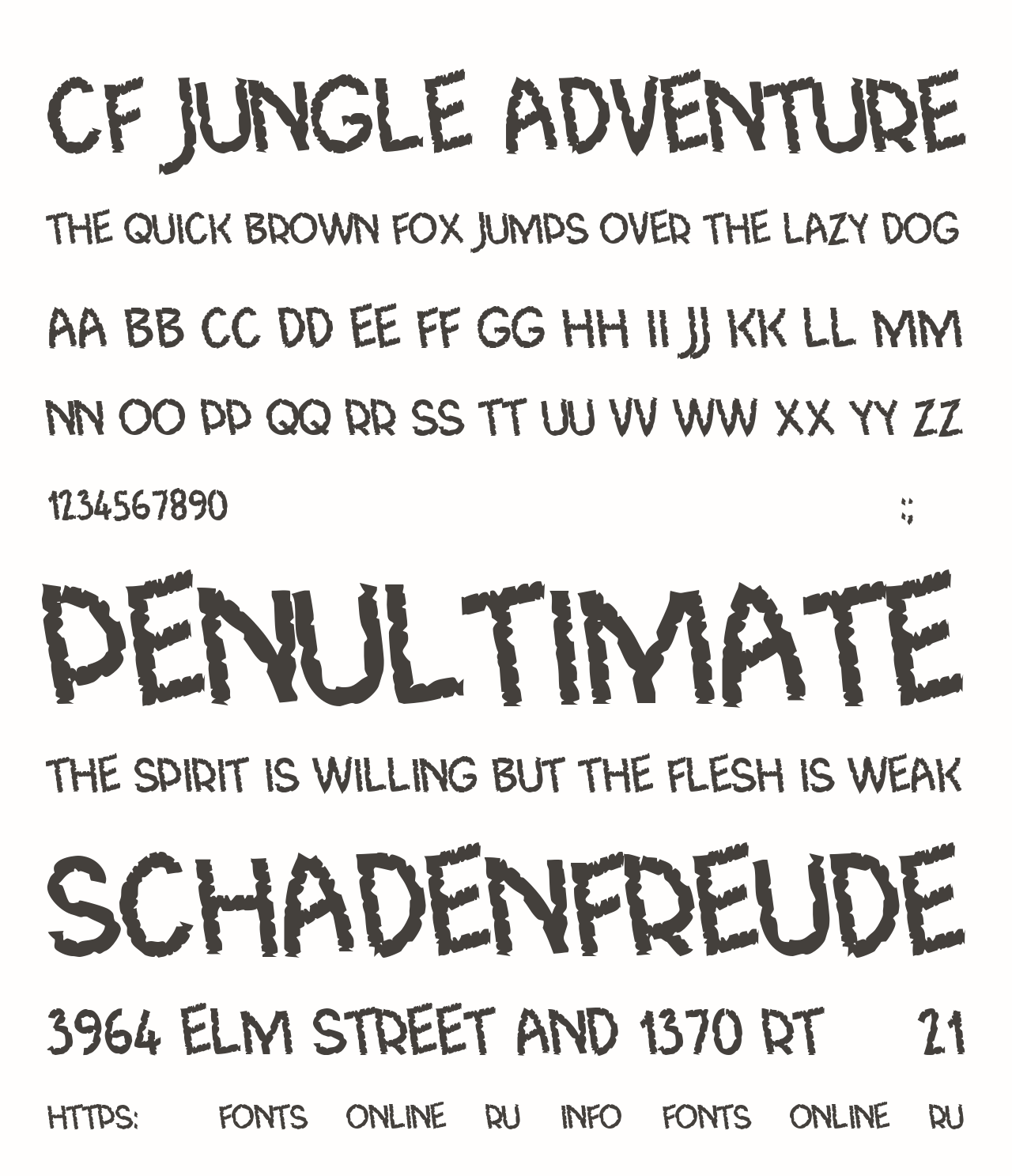 Шрифт CF Jungle Adventure